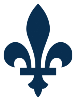 Fleur de lys stylisée représentant l’identité québécoise de DeLacheteur.com